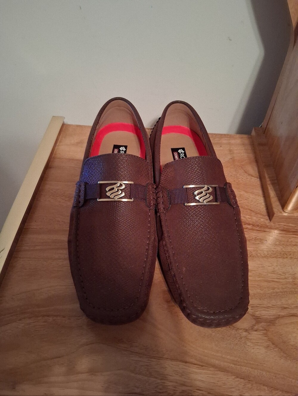 Rocawear Brown Slip-On Loafers with Gold Bit